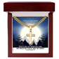 We Walk By Faith, Not By Sight (2 Corinthians 5:7) | Premium Sterling Silver Cuban Link Cross Necklace