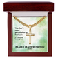 Peace I Leave With You (John 14:27) | Premium Sterling Silver Cuban Link Cross Necklace