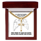 No Weapon Formed Shall Prosper (Isaiah 54:17) | Premium Sterling Silver Cuban Link Cross Necklace