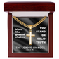 The Lord Is My Rock (Psalm 18:2) | Premium Sterling Silver Cuban Link Cross Necklace