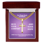 I Will Turn Your Mourning Into Joy (Jeremiah 31:13) | Premium Sterling Silver Cuban Link Cross Necklace