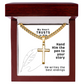 My Heart Trusts In Him (Psalm 28:7) | Premium Sterling Silver Cuban Link Cross Necklace