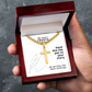 My Heart Trusts In Him (Psalm 28:7) | Premium Sterling Silver Cuban Link Cross Necklace
