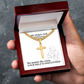 My Helper And Deliverer (Psalm 70:5) | Premium Sterling Silver Cuban Link Cross Necklace
