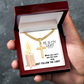 He Is My Light (Psalm 27:1) | Premium Sterling Silver Cuban Link Cross Necklace