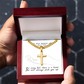 The Lord Upholds All (Psalm 145:14) | Premium Sterling Silver Cuban Link Cross Necklace