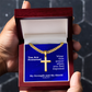 My Strength and My Shield (Psalm 28:7) | Premium Sterling Silver Cuban Link Cross Necklace