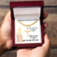He Is My Light (Psalm 27:1) | Premium Sterling Silver Cuban Link Cross Necklace