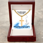 The Word Of The Lord Is Right (Psalm 33:4) | Premium Sterling Silver Cuban Link Cross Necklace