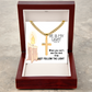 He Is My Light (Psalm 27:1) | Premium Sterling Silver Cuban Link Cross Necklace