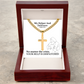 My Helper And Deliverer (Psalm 70:5) | Premium Sterling Silver Cuban Link Cross Necklace
