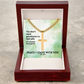 Peace I Leave With You (John 14:27) | Premium Sterling Silver Cuban Link Cross Necklace
