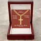 He Will Give  Rest (Matthew 11:28) | Premium Sterling Silver Cuban Link Cross Necklace