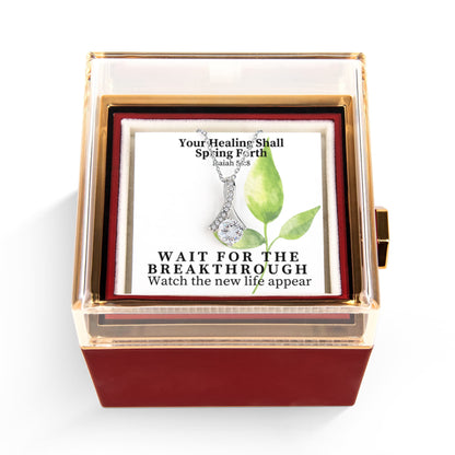 Your Healing Shall Spring Forth (Isaiah 58:8) | Alluring Beauty Necklace in Rotating Rose Gift Box