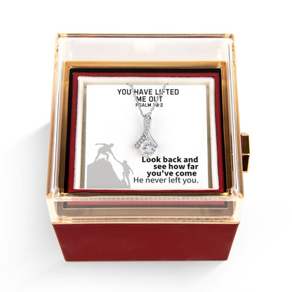 You Have Lifted Me Out (Psalm 30:2) | Alluring Beauty Necklace in Rotating Rose Gift Box
