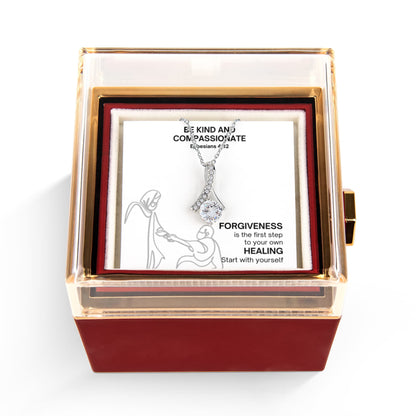 Be Kind And Compassionate (Ephesians 4:32) | Alluring Beauty Necklace in Rotating Rose Gift Box