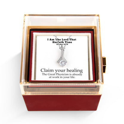 I Am The Lord That Healeth Thee (Exodus 15:26) | Alluring Beauty Necklace in Rotating Rose Gift Box