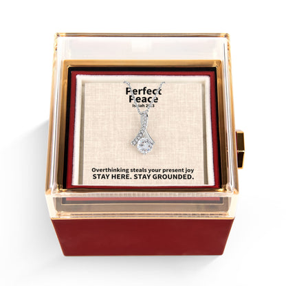 Perfect Peace (Isaiah 26:3) | Alluring Beauty Necklace in Rotating Rose Gift Box