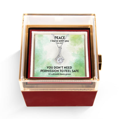 Peace I Leave With You (John 14:27) | Alluring Beauty Necklace in Rotating Rose Gift Box