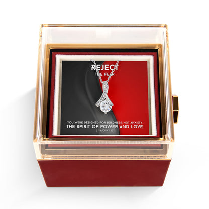 The Spirit Of Power And Love (2 Timothy 1:7) | Alluring Beauty Necklace in Rotating Rose Gift Box