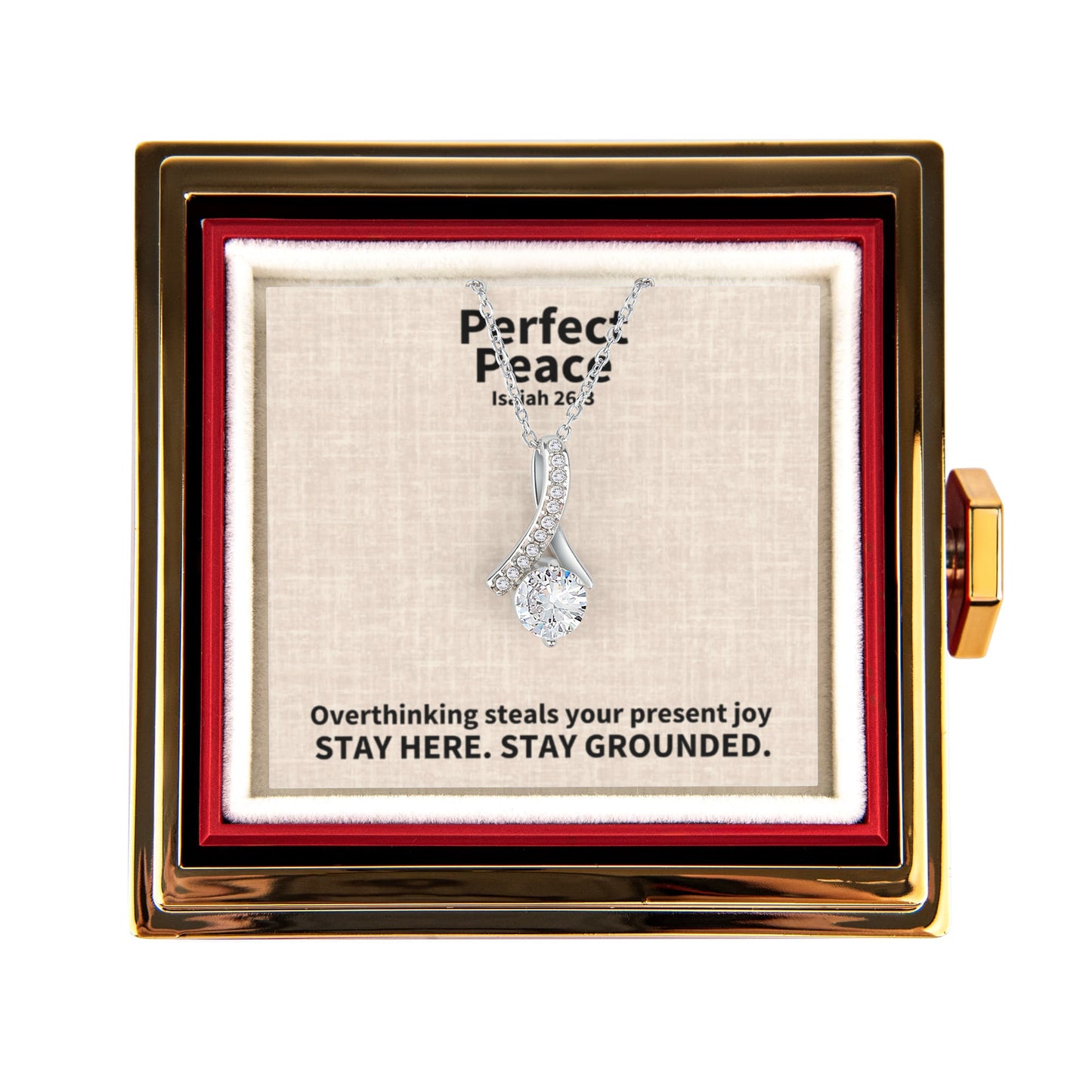 Perfect Peace (Isaiah 26:3) | Alluring Beauty Necklace in Rotating Rose Gift Box