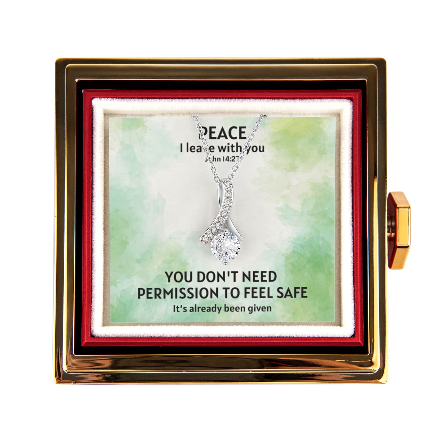 Peace I Leave With You (John 14:27) | Alluring Beauty Necklace in Rotating Rose Gift Box