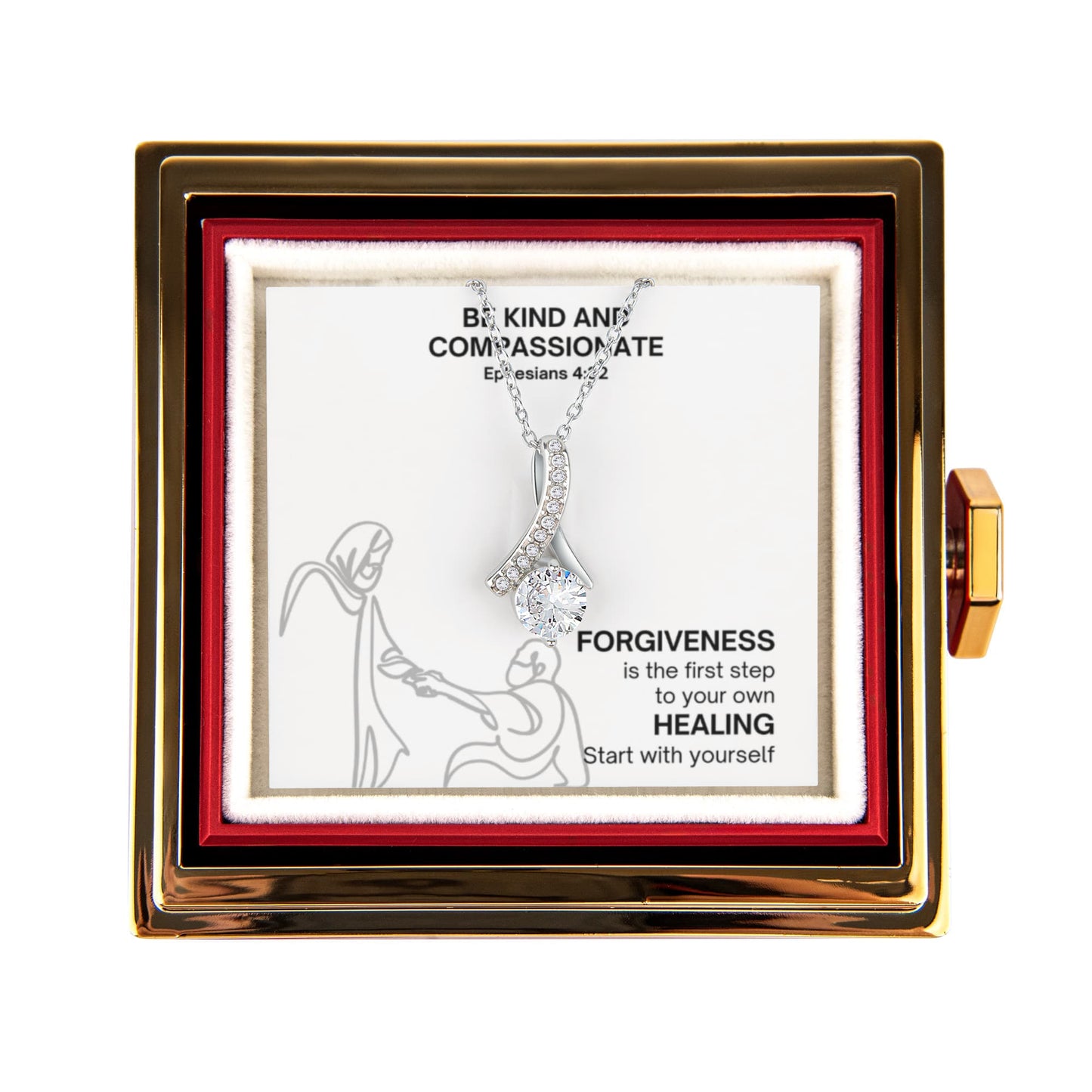 Be Kind And Compassionate (Ephesians 4:32) | Alluring Beauty Necklace in Rotating Rose Gift Box