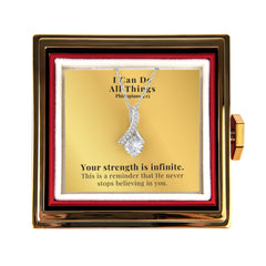 I Can Do All Things (Philippians 4:13) | Alluring Beauty Necklace in Rotating Rose Gift Box