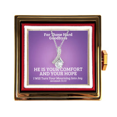 I Will Turn Your Mourning Into Joy (Jeremiah 31:13) | Alluring Beauty Necklace in Rotating Rose Gift Box