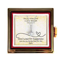 The Joy of the Lord Is Your Strength (Nehemiah 8:10) | Alluring Beauty Necklace in Rotating Rose Gift Box