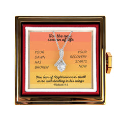 Healing In His Wings (Malachi 4:2) | Alluring Beauty Necklace in Rotating Rose Gift Box