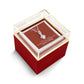 He Will Give  Rest (Matthew 11:28) | Alluring Beauty Necklace in Rotating Rose Gift Box