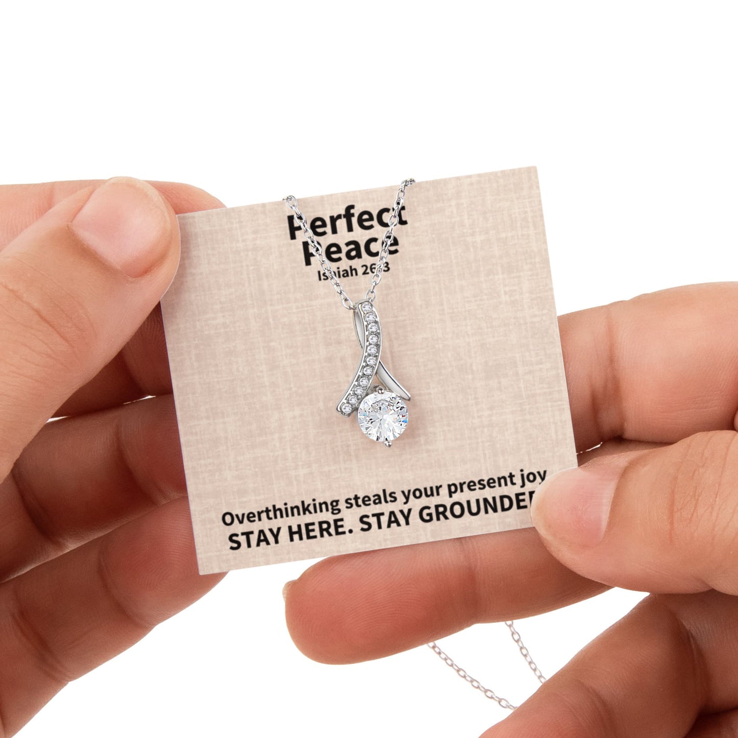 Perfect Peace (Isaiah 26:3) | Alluring Beauty Necklace in Rotating Rose Gift Box