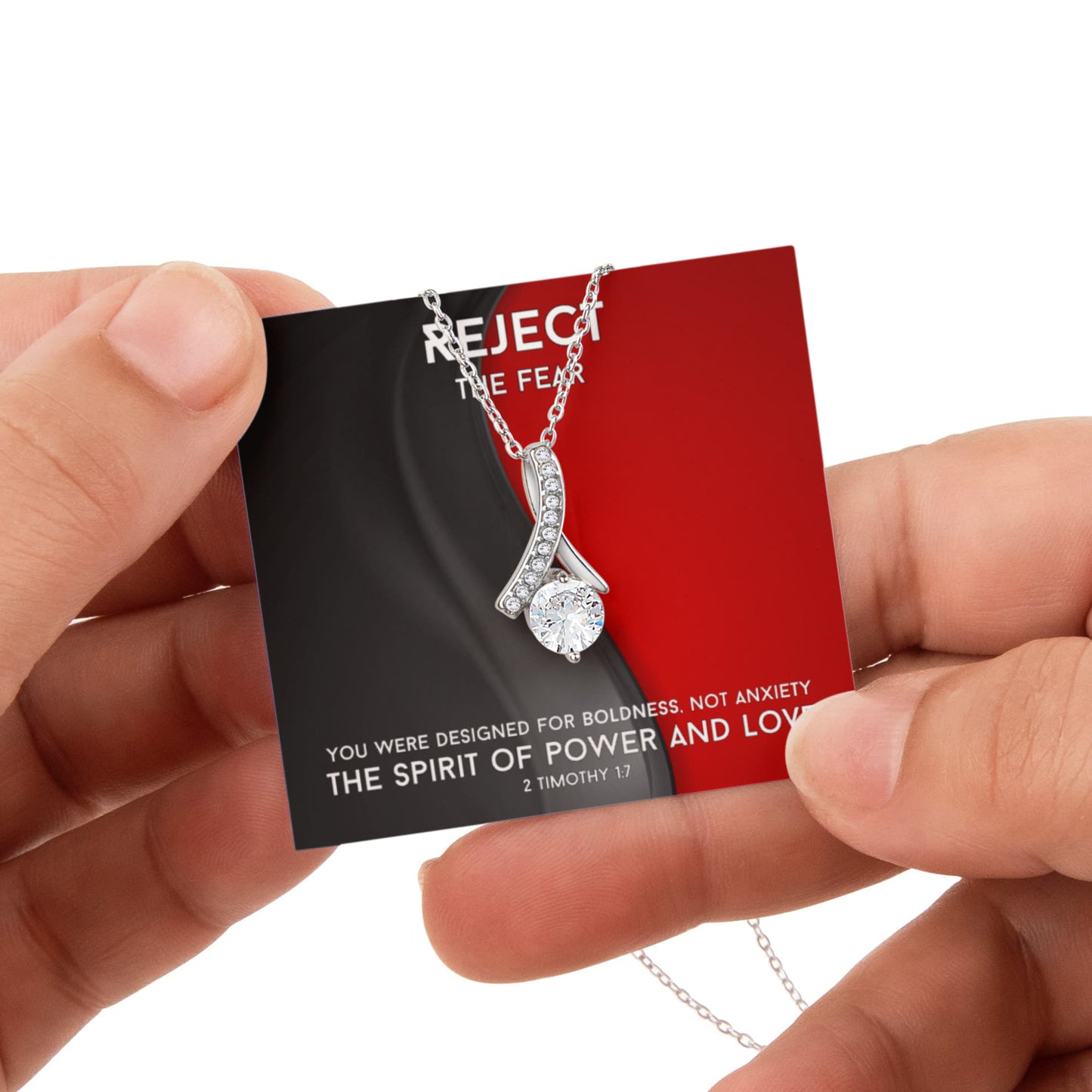 The Spirit Of Power And Love (2 Timothy 1:7) | Alluring Beauty Necklace in Rotating Rose Gift Box