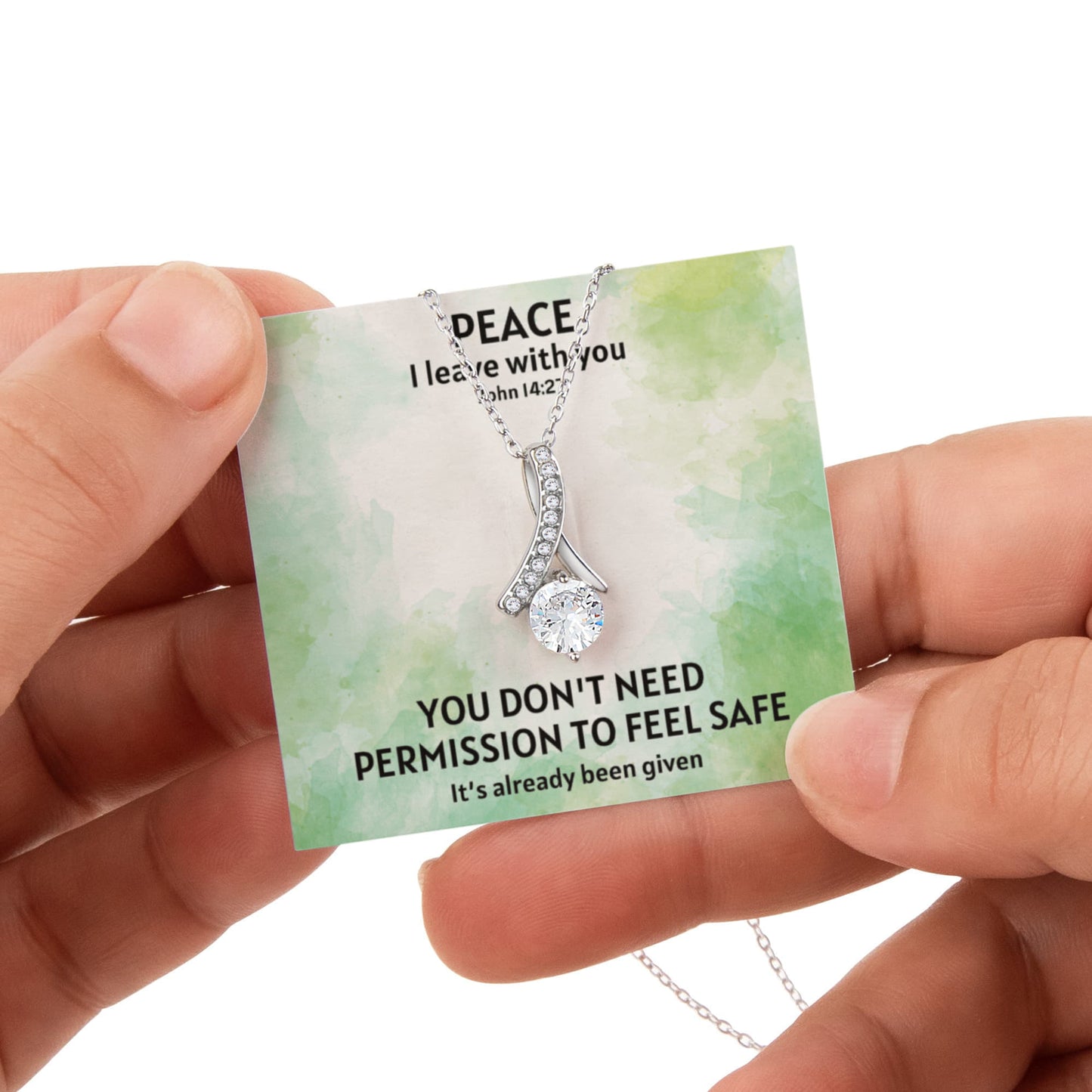 Peace I Leave With You (John 14:27) | Alluring Beauty Necklace in Rotating Rose Gift Box