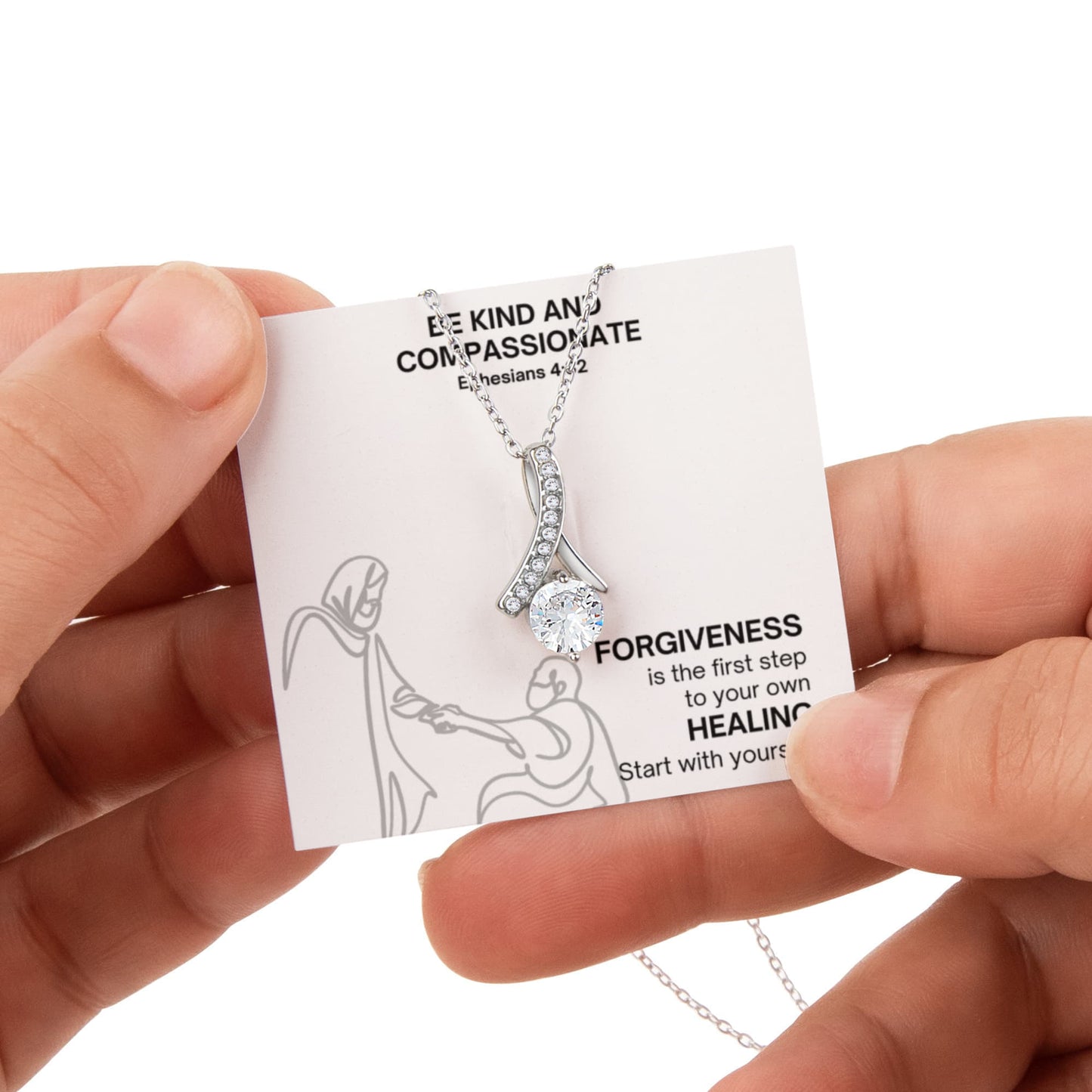 Be Kind And Compassionate (Ephesians 4:32) | Alluring Beauty Necklace in Rotating Rose Gift Box