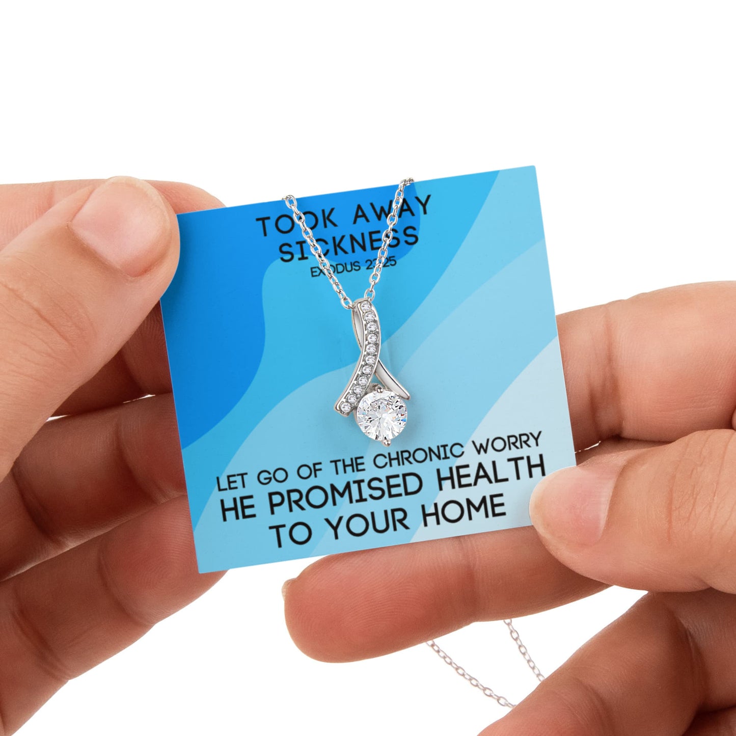 Took Away Sickness (Exodus 23:25) | Alluring Beauty Necklace in Rotating Rose Gift Box