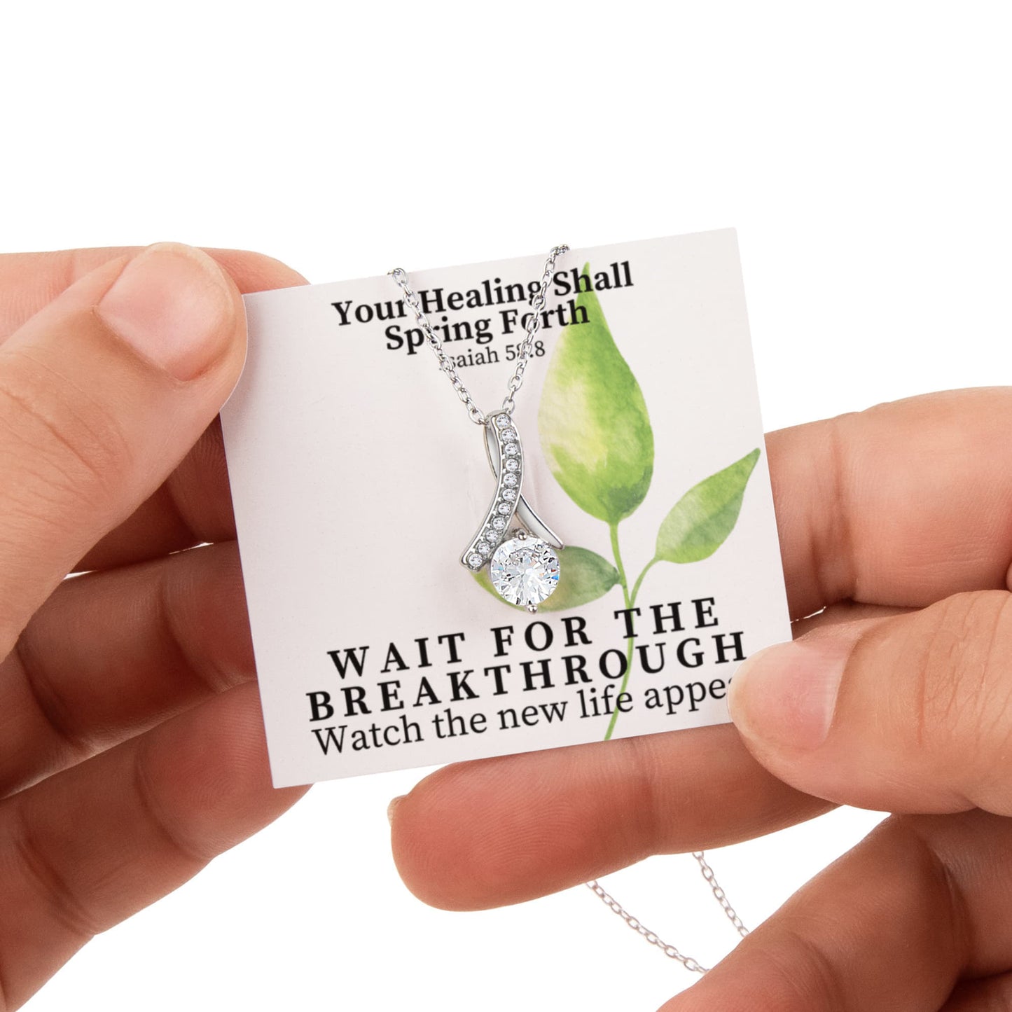 Your Healing Shall Spring Forth (Isaiah 58:8) | Alluring Beauty Necklace in Rotating Rose Gift Box
