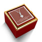He Will Give  Rest (Matthew 11:28) | Alluring Beauty Necklace in Rotating Rose Gift Box