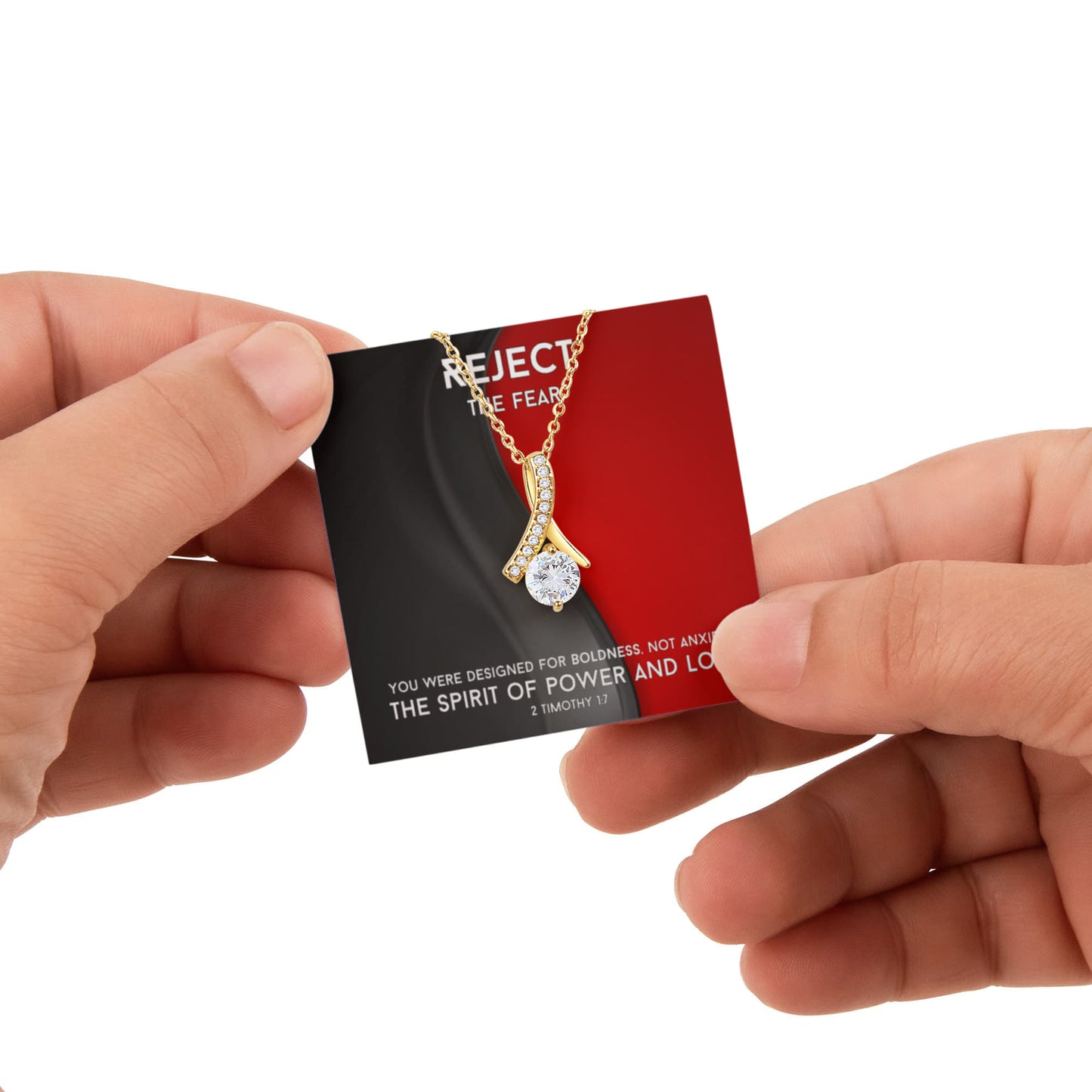 The Spirit Of Power And Love (2 Timothy 1:7) | Alluring Beauty Necklace in Rotating Rose Gift Box