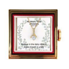He Heals Your Diseases (Psalm 103:3) | Alluring Beauty Necklace in Rotating Rose Gift Box