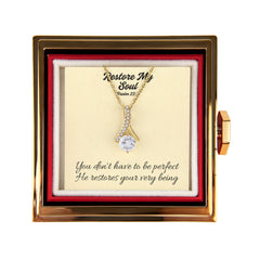 Restore My Soul (Psalm 23:3) | Alluring Beauty Necklace in Rotating Rose Gift Box