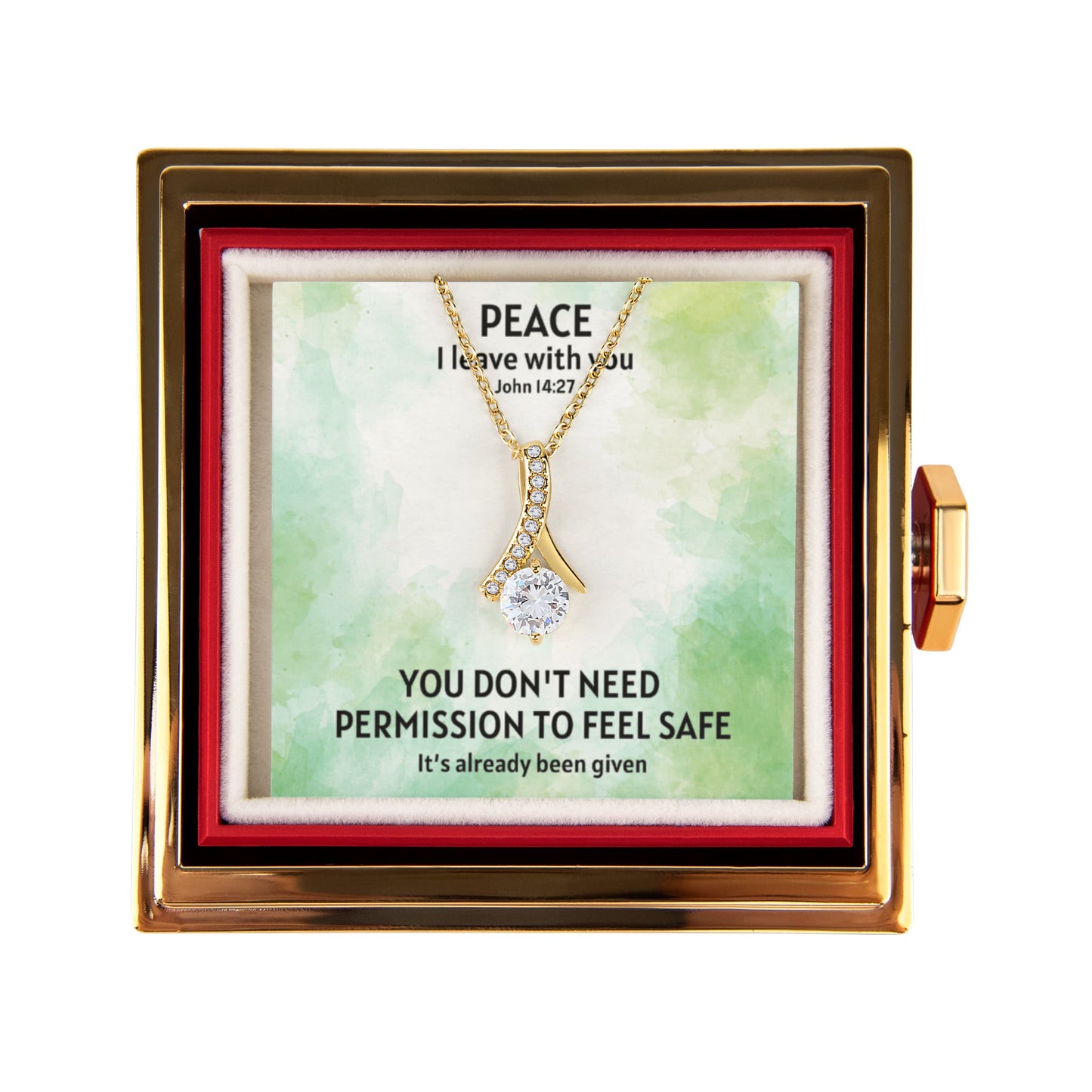 Peace I Leave With You (John 14:27) | Alluring Beauty Necklace in Rotating Rose Gift Box
