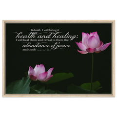 Premium Quality Framed Canvas | I Will Bring Health & Healing ~Jeremiah 33:6~