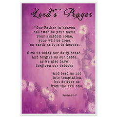 Museum-Quality Premium Wooden Framed Poster | Lord's Prayer ~Matthew 6:9-13~ (2 Designs - Misty)