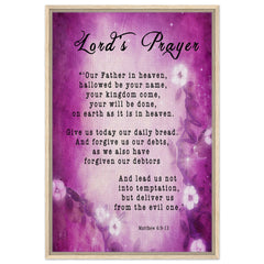 Premium Quality Framed Canvas | Lord's Prayer ~Matthew 6:9-13~ (2 Designs - Misty)