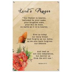 Contemporary Acrylic Print | Lord's Prayer ~Matthew 6:9-13~ (2 Designs - Butterfly)