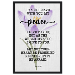Minimalist Typography Framed Canvas | Let Not Your Heart Be Troubled ~John 14:27~ (5 Designs)