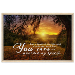 Premium Quality Framed Canvas | You Granted Me Life And Favor ~Job 10:12~