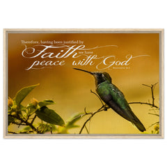 Premium Quality Framed Canvas | We Have Peace With God ~Romans 5:1~